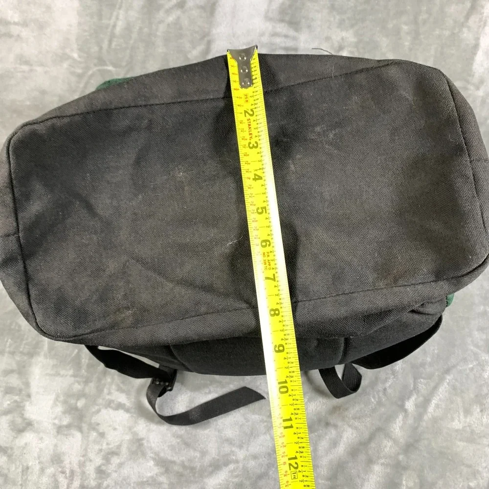 Vintage JanSport Backpack Day Pack Green Made in USA Outdoor Ripstop 90s Hiking